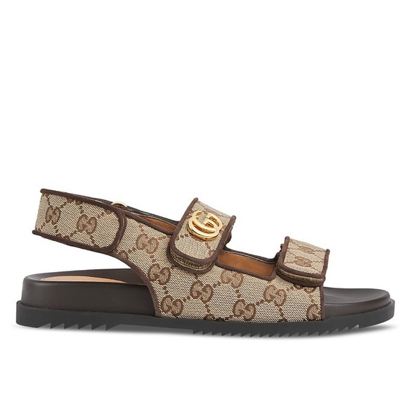 GUCCI GG logo supreme double strap sandals - Picture 3 of 5